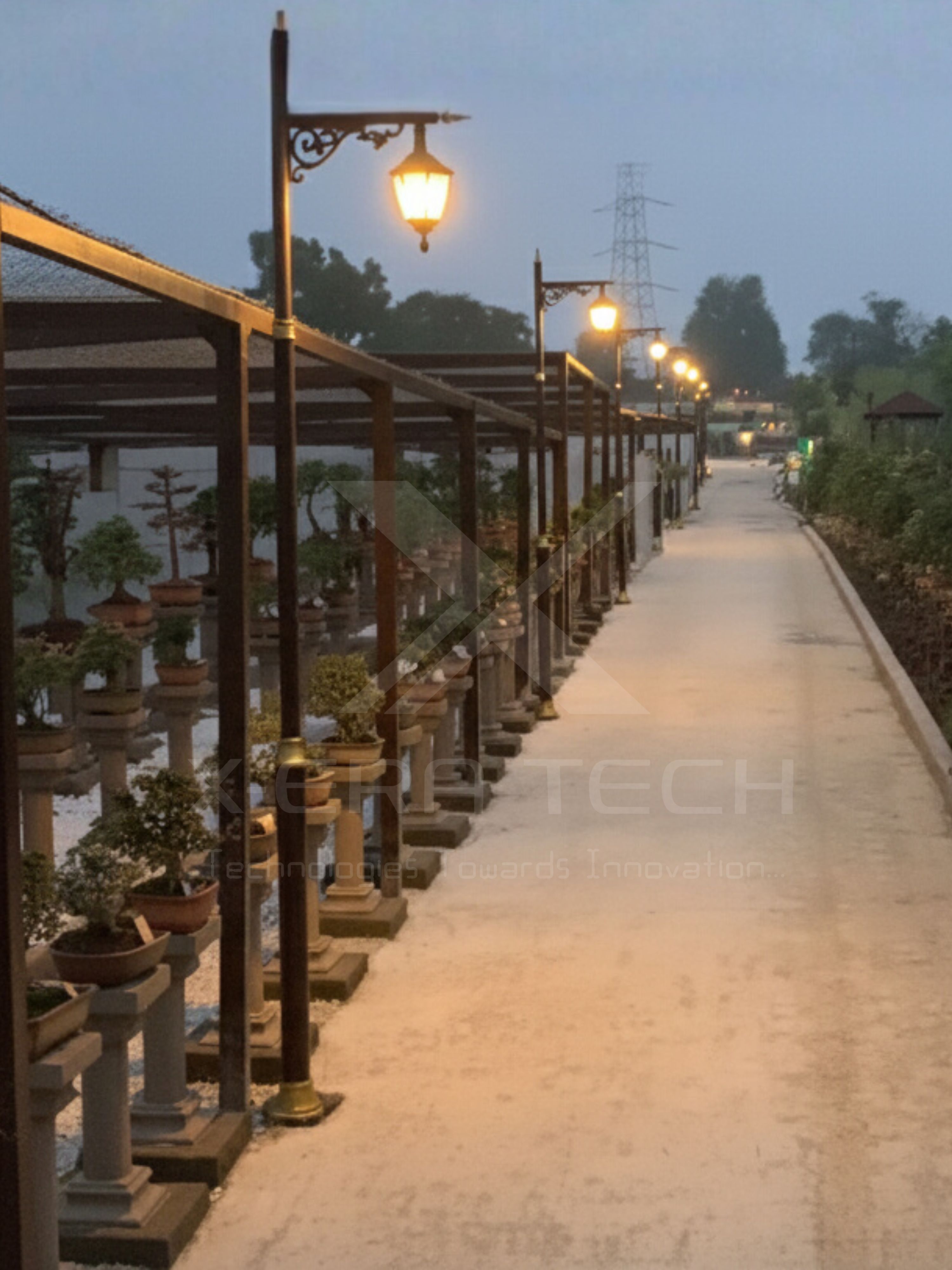 Decorative LED street light pole design 12